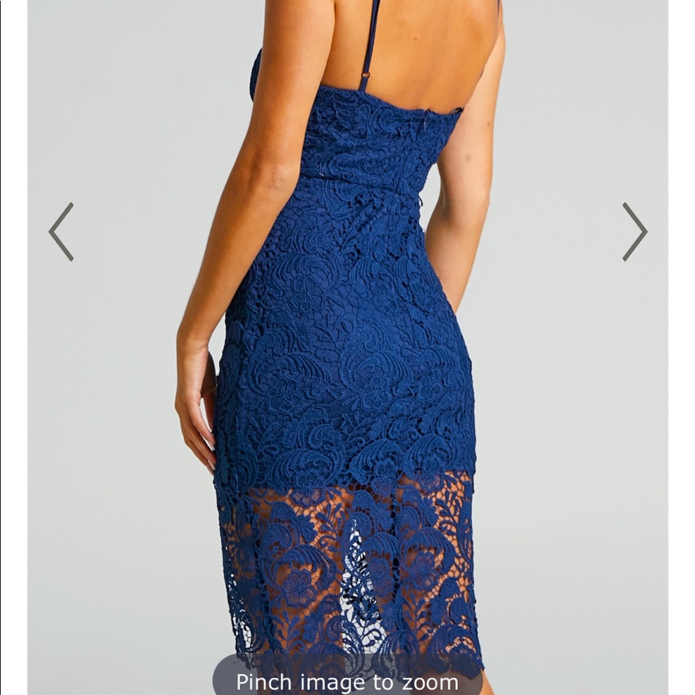 Lace style spaghetti strap midi dress. Showpo, size 14. - Picture 2 of 5
